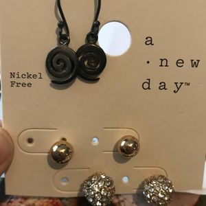 Gold ball nickel free earrings